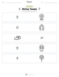 Shirley Temple printable worksheet preview