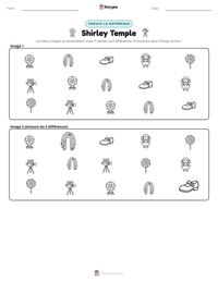 Aperçu de la feuille de travail imprimable Shirley Temple