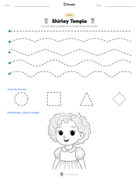 Aperçu de la feuille de travail imprimable Shirley Temple