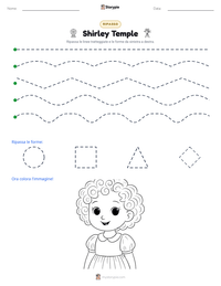 Anteprima della scheda stampabile di Shirley Temple