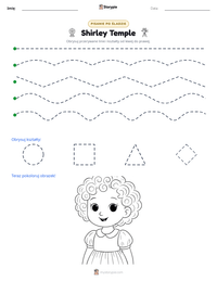 Podgląd drukowalnego arkusza ćwiczeń Shirley Temple