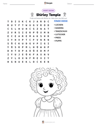 Shirley Temple druckbare Arbeitsblatt Vorschau
