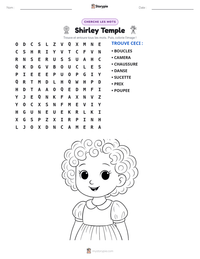 Aperçu de la feuille de travail imprimable Shirley Temple