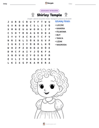 Podgląd drukowalnego arkusza ćwiczeń Shirley Temple