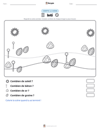 Aperçu de la feuille de travail imprimable Inti