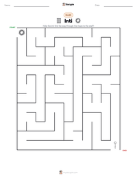 Inti printable worksheet preview