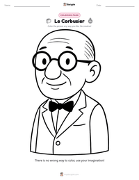 Le Corbusier printable worksheet preview