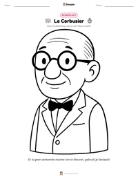 Le Corbusier afdrukbare werkblad voorbeeld