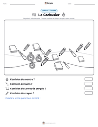 Aperçu de la feuille de travail imprimable Le Corbusier