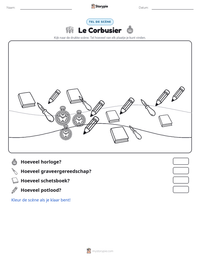 Le Corbusier afdrukbare werkblad voorbeeld