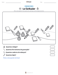 Prévia da folha de atividades imprimível Le Corbusier