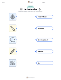 Le Corbusier druckbare Arbeitsblatt Vorschau