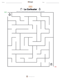 Le Corbusier printable worksheet preview