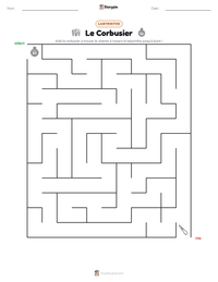 Aperçu de la feuille de travail imprimable Le Corbusier