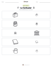 Le Corbusier printable worksheet preview