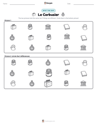 Le Corbusier printable worksheet preview