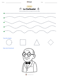 Le Corbusier printable worksheet preview