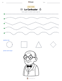 Le Corbusier yazdırılabilir çalışma sayfası önizlemesi