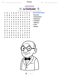 Prévia da folha de atividades imprimível Le Corbusier