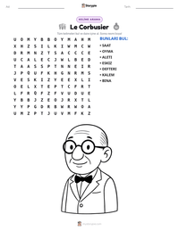Le Corbusier yazdırılabilir çalışma sayfası önizlemesi