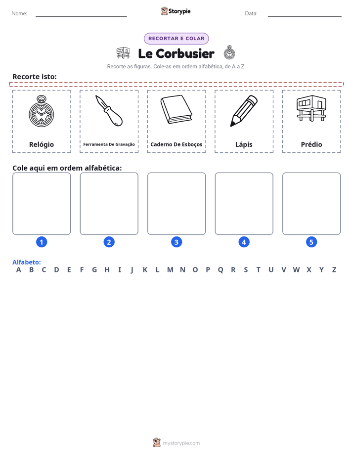 Recortar & Colar Alfabeto