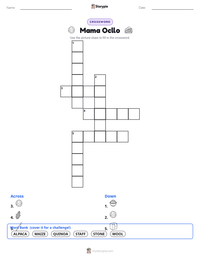 Mama Ocllo printable worksheet preview