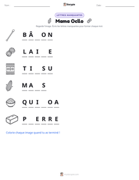 Aperçu de la feuille de travail imprimable Mama Ocllo