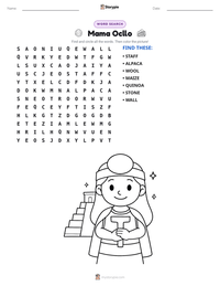 Mama Ocllo printable worksheet preview