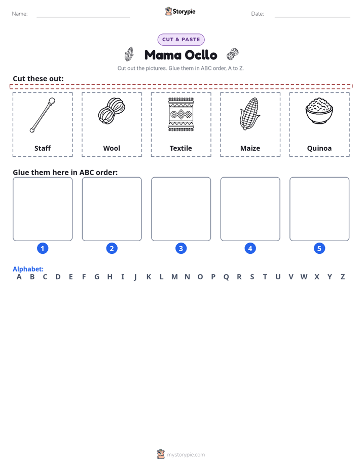 Cut & Paste Alphabet