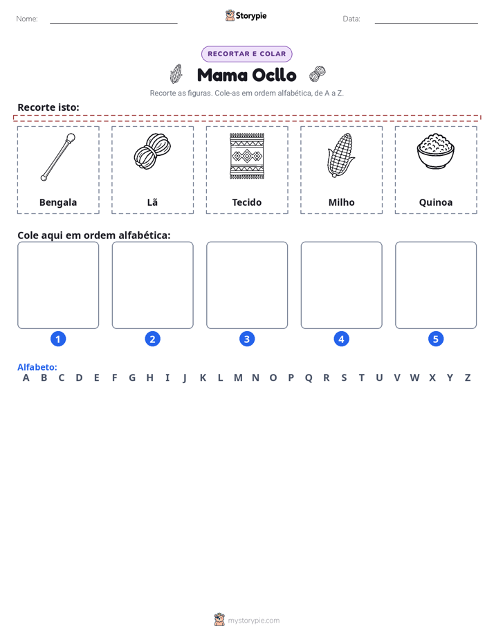 Recortar & Colar Alfabeto