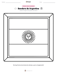 Vista previa de la hoja de trabajo imprimible de Bandera de Argentina