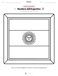 Anteprima della scheda stampabile di Bandiera dell'Argentina