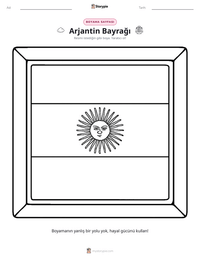 Arjantin Bayrağı yazdırılabilir çalışma sayfası önizlemesi
