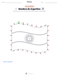 Vista previa de la hoja de trabajo imprimible de Bandera de Argentina