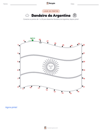 Prévia da folha de atividades imprimível Bandeira da Argentina