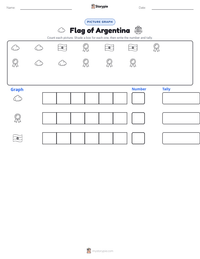 Flag of Argentina printable worksheet preview