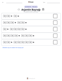 Arjantin Bayrağı yazdırılabilir çalışma sayfası önizlemesi