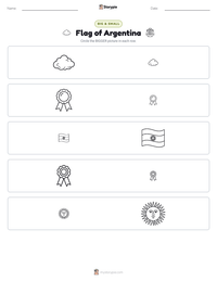 Flag of Argentina printable worksheet preview