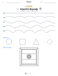 Arjantin Bayrağı yazdırılabilir çalışma sayfası önizlemesi