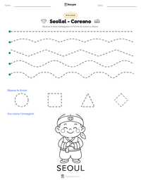 Anteprima della scheda stampabile di Seollal - Coreano