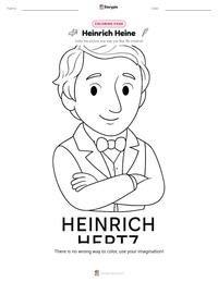 Heinrich Heine printable worksheet preview
