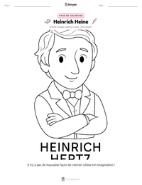 Aperçu de la feuille de travail imprimable Heinrich Heine