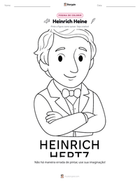 Prévia da folha de atividades imprimível Heinrich Heine