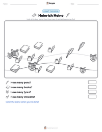 Heinrich Heine printable worksheet preview
