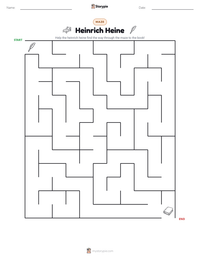 Heinrich Heine printable worksheet preview