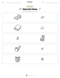 Heinrich Heine printable worksheet preview