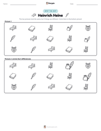 Heinrich Heine printable worksheet preview