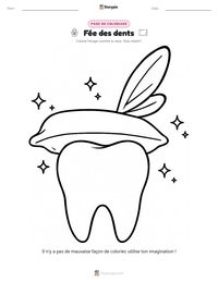 Aperçu de la feuille de travail imprimable Fée des dents