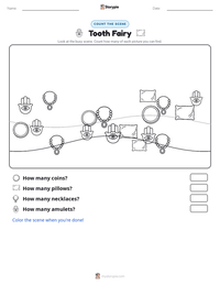 Tooth Fairy printable worksheet preview
