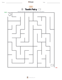 Tooth Fairy printable worksheet preview